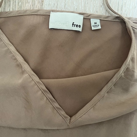 Wilfred Only Slip Dress ARITZIA Champange Blush Beige M Medium - Picture 3 of 3